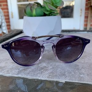 💜🕶🖤 Purple & Black Sunglasses With Round Lenses